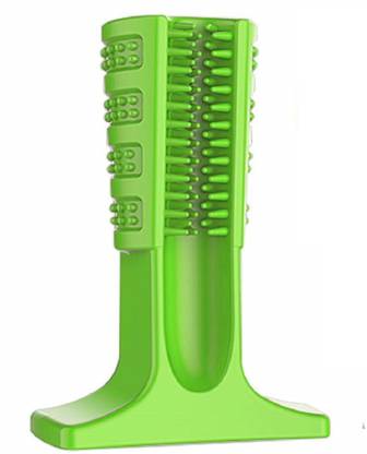 Protos India.Net Dog Toothbrush Brushing Teeth Cleaning Stick Oral Care Dental Natural Soft Rubber Pet Toothbrush