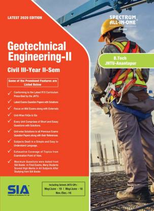 Geotechnical Engineering-II, B.Tech III-Year II-Sem (CE) R15, JNTU-ANANTAPUR, Latest 2020 Edition