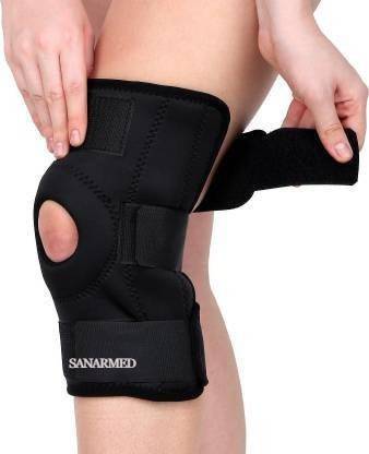 SANARMED FUNCTIONAL KNEE SUPPORT, COMPRESSION MUSCLE JOINT PROTECTION, OPEN PATELLA HINGE Knee Support