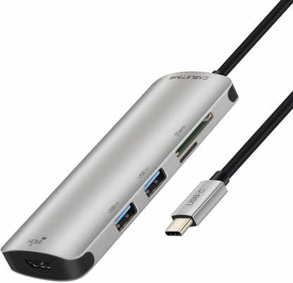 Tobo Type C 6 in 1 Adapter 6 in 1 Type C To HDMI + 2 Port USB 3.0 + SD-TF Card Reader & PD Port Adapter USB Hub