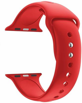 SAM GADGETS WORLD Premium Quality Red Silicon Smart Replacement Wrist Strap For 42mm/44mm (Only Strap - Chip not Included). Smart Watch Strap