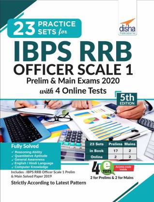 23 Practice Sets for Ibps Rrb Officer Scale 1 Preliminary & Main Exam 2020 with 4 Online Tests