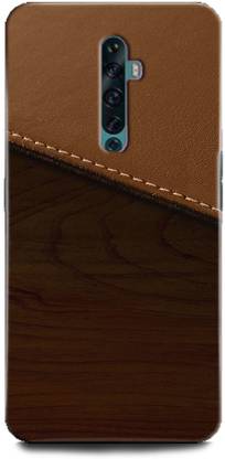 INDICRAFT Back Cover for Oppo Reno 2 F / CPH1989 BROWN, LEATHER TEXTURE, WOODEN, ABSTRACT