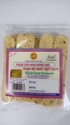 Nandi PUNJABI CHIPS PAPAD (PEPPER LONG) Masala Papad