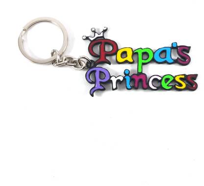 Isk Papa Princess Metal Multicolr Keychain Key Chain