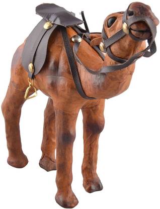 craft & design Handicraft Leather Camel Statue Decorative Showpiece  -  4 cm