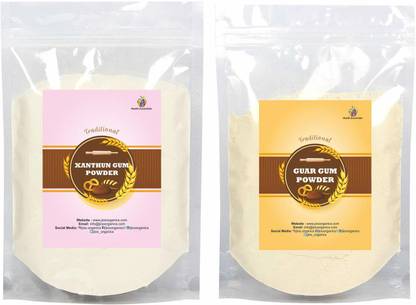 Jioo Organics Xanthan Gum Powder and Guar Gum Powder 227g Each Baking Powder