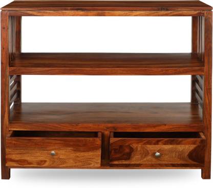 TimberTaste Sheesham Wood Solid Wood Semi-Open Book Shelf