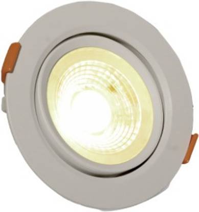 A-Mart™ 9 Watt Round LED COB Warm White Focus Light for POP/ Recessed Lighting (Pack of 1) Recessed Ceiling Lamp
