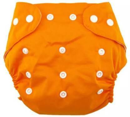 KDG New Born Baby Reusable Adjustable Cloth Diaper Cover (Pack-1) Diaper Cover - Orange - New Born