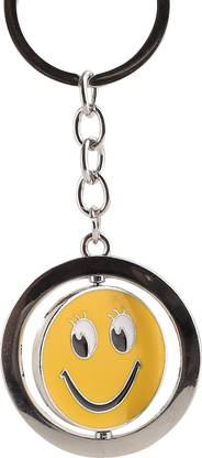 RainSound 360 rotating Smiley Emoji Metal Key Chain
