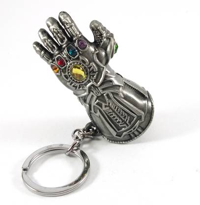 Isk Thanos Gauntlet Power Stone Marvel Metal silver Keychain Key Chain