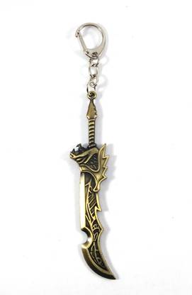 Isk Golden talwar metal keychain Key Chain
