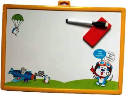 Ekta Write and Wipe Writing Board 2 in 1 Slate Kids Educational White Board for Playing, Drawing & Learning Learn Alphabet