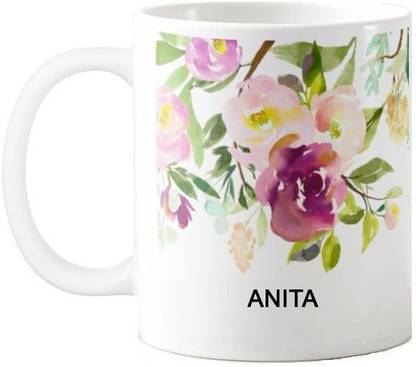 Exoctic Silver Anita Water Color Print 76 Ceramic Coffee Mug
