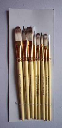 Artyshils Art Long Hair Reservoir Synthetic Hair  Brush Set for Acrylic, oil, watercolors ( Professional Artist Grade quality)