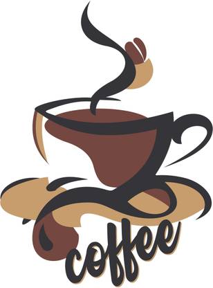 Decoration Designs 76 cm "Coffee " decorative kitchen Wall Sticker Door,Window, Design Decal Standar Door,Window, Design Decal Standar size:-76cmx56cm Self Adhesive Sticker