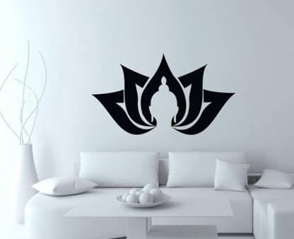 Sticker Hub 42 cm "lord Buddha" Decorative wall sticker size -42cm x 76cm Self Adhesive Sticker