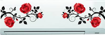 DivineDesigns 23 cm Rose Floral Branches AC Sticker Self Adhesive Sticker