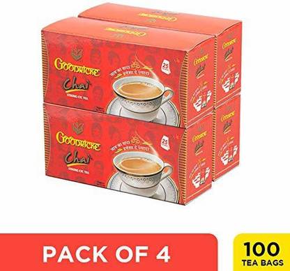 Goodricke CTC Leaf Tea Bags- (100 Tea Bags) Unflavoured Black Tea Bags Box