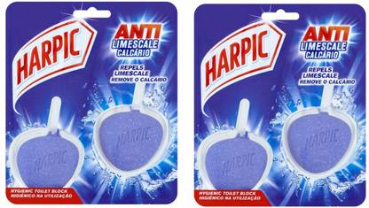 Harpic Limescale Toilet Block Pack Of 2 Ocean Block Toilet Cleaner