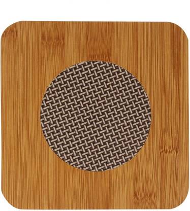 ZEVORA Bamboo Wooden Coaster, Pan Pot Holder Heat Insulation Pad, Square Wooden Trivet
