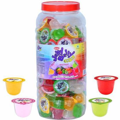 Mahak Fruit Jelly Belly Cup | Mix Fruit Jar | Pack of 110 Jelly Mango, Lychee, Orange, Mix fruit Jelly Beans