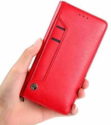 Clickcase Wallet Case Cover for Samsung A40 Flipper Series Leather Case Stand Magnetic Closure Flip Cover(Red)