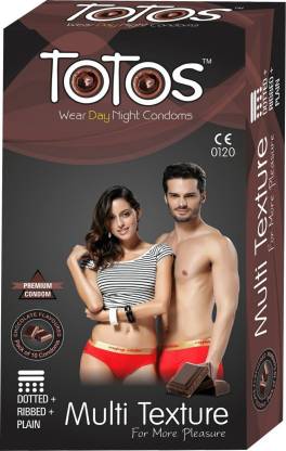 TOTOS Dotted Honeymoon sex pack premium men condom pack of 10 pcs condom for men sex condom with chocolate flavor condom sex condom for men Condom
