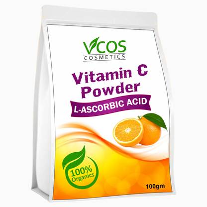 Vcos Cosmetics Vitamin C Powder 100 GM (Ascorbic) For Face Skin Whitening For Men & Women