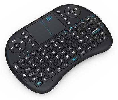 play run Bluetooth Multi Functional Mini Keyboard with Mouse Pad Bluetooth Multi-device Keyboard (Black) Wireless Handheld Multi-device Keyboard