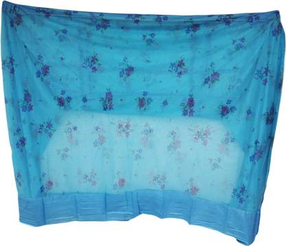 Anki Polyester Adults Washable Double Bed Cotton Edge Traditional Flora Printed Mosquito Net 7 X 6 ft (84x72) inch Mosquito Net Mosquito Net