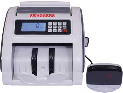SWAGGERS Manual Currency Counting Machine with UV/MG/IR Counterfeit Notes Detection Function and External Display Note Counting Machine