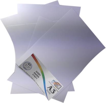 MAJESTIC BASKET Majestic Basket Premium Quality A3 Size Bright/ Smooth Ivory Sheets For Art & Craft/ Assignment / Project/ Charts/ Drawing Etc. [Pack of 1 - 25 Sheets] Un-ruled A3 210 gsm Multipurpose Paper