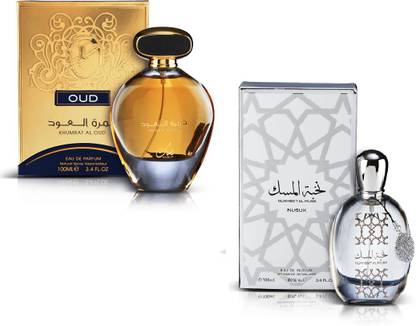NUSUK KHUMRAT AL OUD(100 ML) & NUKHBAT AL MUSK(100 ML) Eau de Parfum  -  200 ml