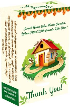 seed balls Housewarming Return Gift, Set Of 50 Boxes, Print language Tamil Seed