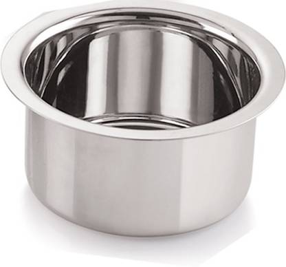 NEELAM Stainless Steel 21 22G Flat Bottom Tope, 10450 ml, Silver Tope 10.45 L capacity 25.4 cm diameter