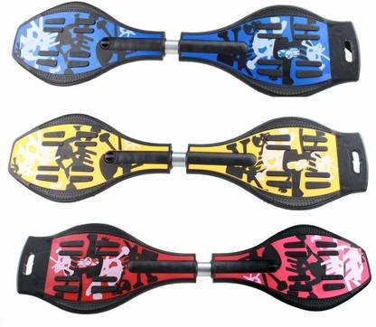 PROSPO Heavy Quality Waveboard with 360 Degree Rotating Wheels and Anti Slip Concaved Platform for Youth/Adults. 9 inch x 4 inch Skateboard