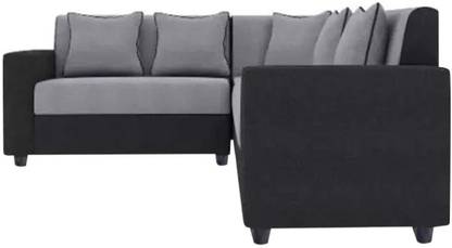 CasaStyle CasaLiving 6 Seater Corner Sofa (Grey-Black) Fabric 6 Seater  Sofa