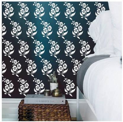 shine interiors Wall Stencils Wall Stencils Flower Design Reusable Sheet (Size 16 X 24 Inch) Plastic Sheet PVC Pattern . Flower Stencil
