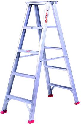 Alco 4-step foldable Aluminium Ladder (with anti skid shoes) 5-feet Aluminium Ladder