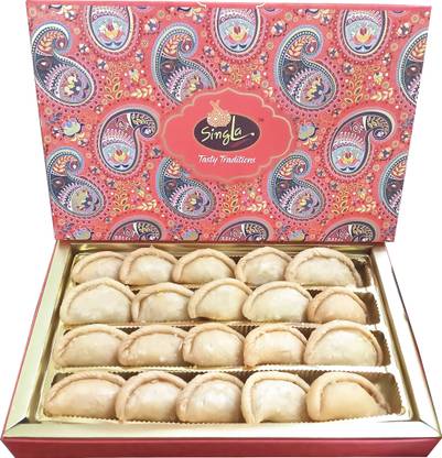 Singla Gifts Sweets- Dry Sweet Maida Gujiya 1kg Box Box