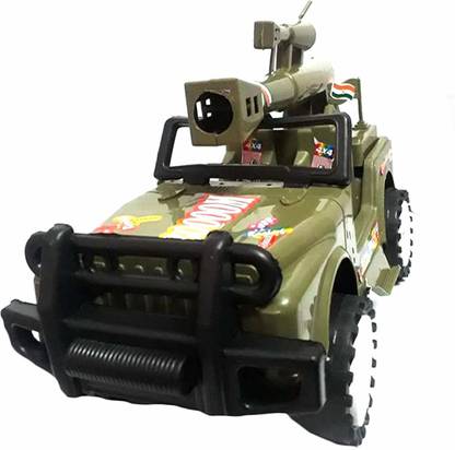 Quinergys 228-™Military RCL Gun Target Army Jeep Toy