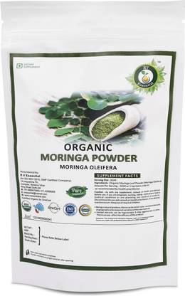 R V Essential Organic Moringa Powder- Moringa Oleifera Moringa Leaf Powder USDA Certified