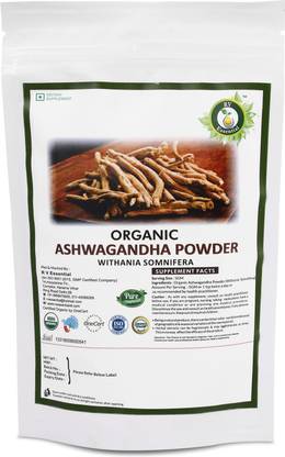 R V Essential USDA Organic Ashwagandha Powder- Withania Somnifera Ashwagandha Root Powder