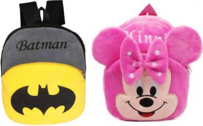 STARYANS BATMAN-MINNIE Bag Soft Material School Bag For Kids school bag School Bag