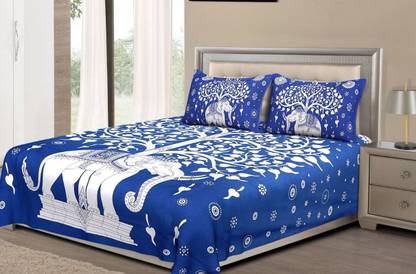Chachi Cotton Double Flat 240 TC Printed Bedsheet
