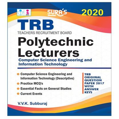 TRB Polytechnic Lecturers Computer Science Engineering and Information Technology Exam Books