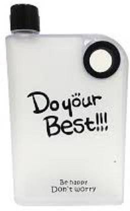 THE GURU SHOP Smart Buy Flat Bottle Notebook Bottle Memo bottle Reusable Slim Water Bottle 380 ml Bottle