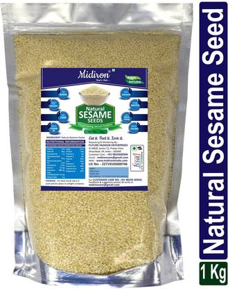 Midiron Sesame Seed/White Till Pack 1 Kg Sesame Seeds
